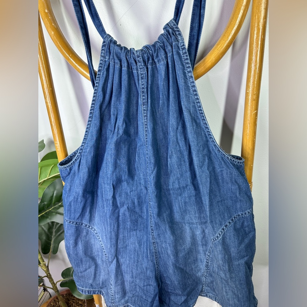 Free People Blue Denim Romper Jumper - Picture 6 of 7